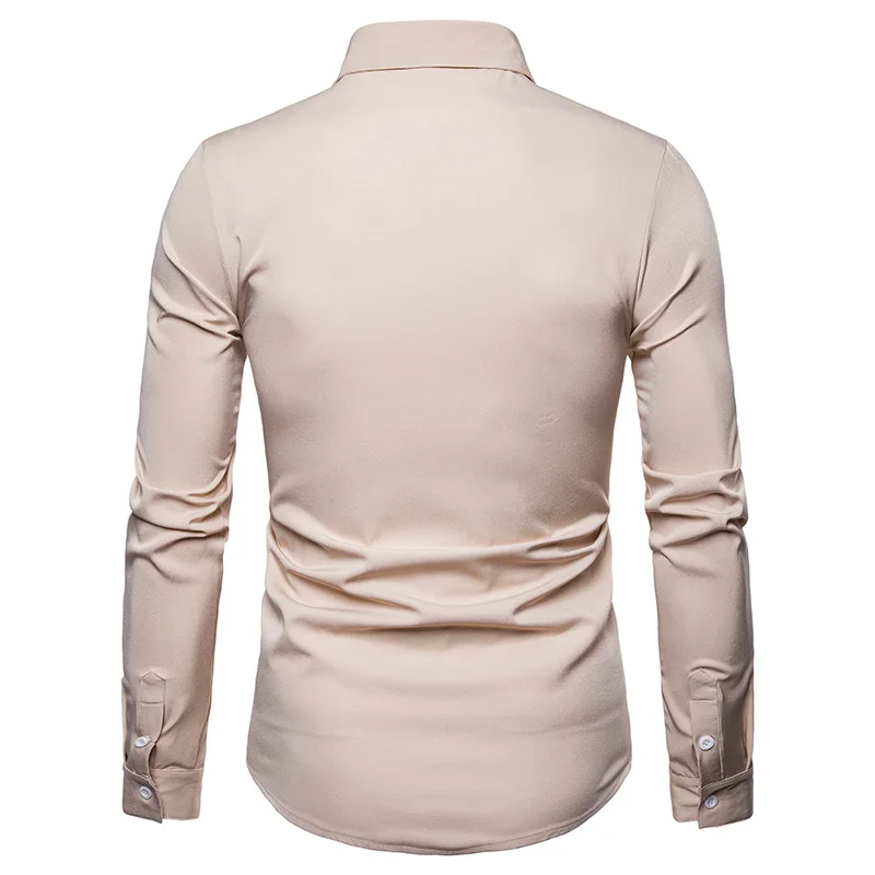 Шотландский якобит Ghillie килт рубашка мужская Chemise Homme Модная приталенная Однотонная рубашка смокинг с длинным рукавом мужская рубашка s Топ