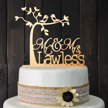 

Personalized Surname Cake Topper , Rustic Wedding Cake Topper, Tree Cake Topper, Custom Cake Topper, Wedding Decoration