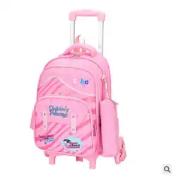 Сумки-тележки для школы рюкзаки на колесах для девочек Дети школы прокатки рюкзак мешок Детский чемодан детские школьные сумки на колесах