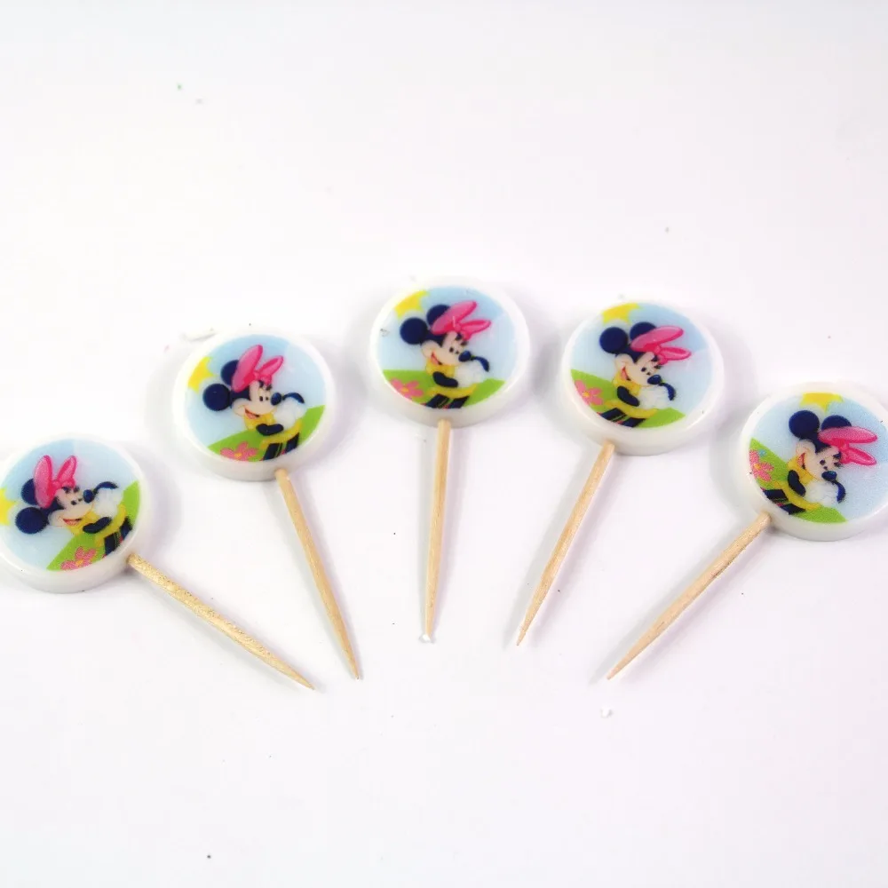 

Minnie Mouse 5pcs/set Cake Cupcake Candles Party Candles Kids Birthday Party Decoration Cake Topper Party Supplies