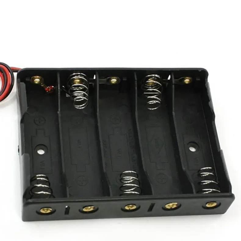 Etmakit 5x1 5 V AA батарейный отсек держатель Чехол Коробка провод черный NK Shopping| |