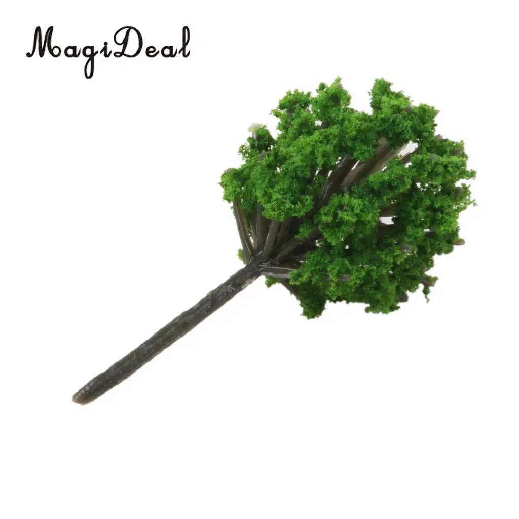50Pcs 1/300 Scale 4cm Dark Green Model Trees Z Scale Train Street Park Countryside Model Building Scenery Landscape 4Colors