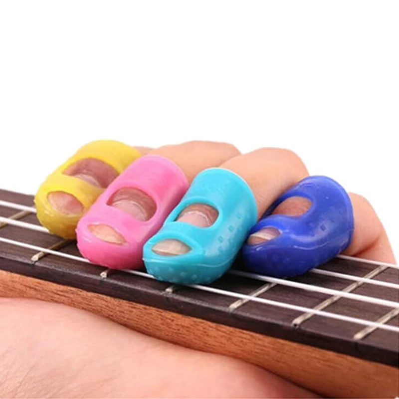 5Pcs-Silicone-Guitar-Thumb-Finger-Picks-Protector-Plectrum-Fingertip-thimble-Finger-Guard-safety-protect-caps-Colors (1)