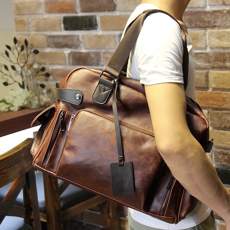 

Tidog Crazy horse men's bags leisure bag shoulder bag casual bag