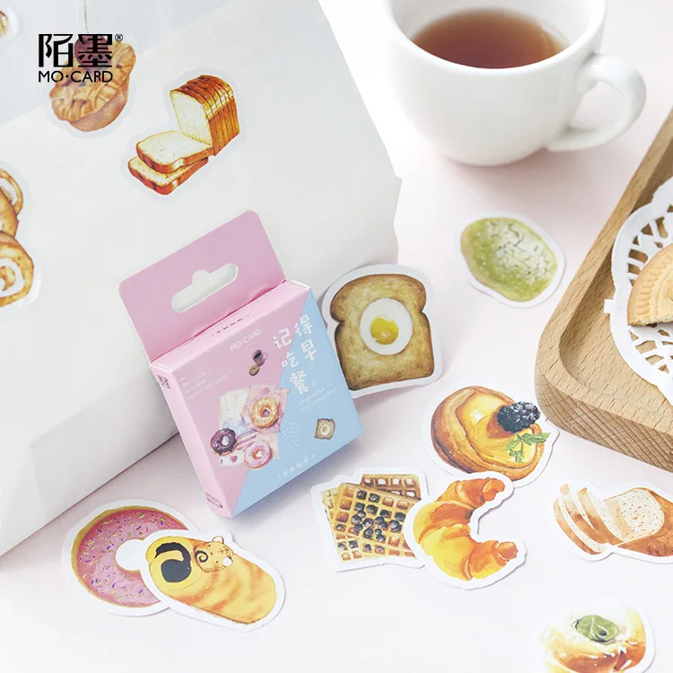 

Remember to eat breakfast Decorative Stickers set Adhesive Stickers DIY Decoration Diary Stickers Box Package
