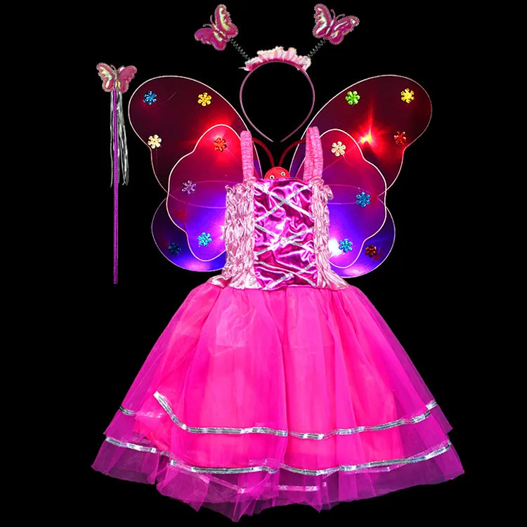 4pcs-lot-Shining-Butterfly-Cosplay-Costume-Stage-Party-Costume-Fairy-Girl-Kid-Flash-Butterfly-Wing-Wand (1) - 