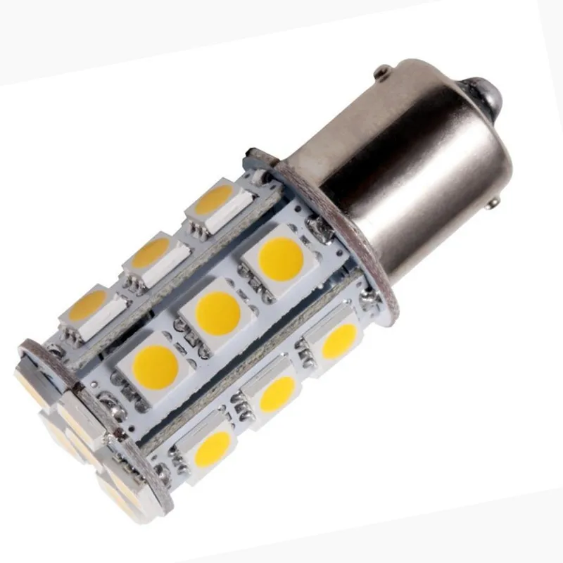 WLJH 10pcs 12V LED Car 1156 BA15S S8 S25 LED 24SMD Light Bulbs Tail