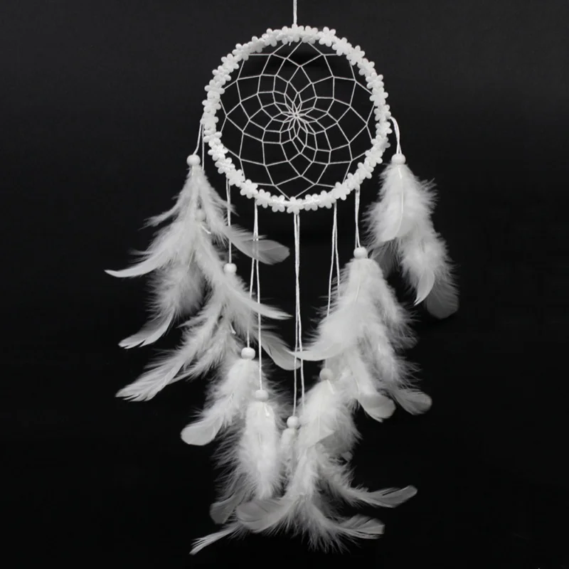 

Wind Chimes Large Pink White Color Dream Catcher Traditional Style Dreamcatcher Ornament Gifts Wall Hanging Decoration
