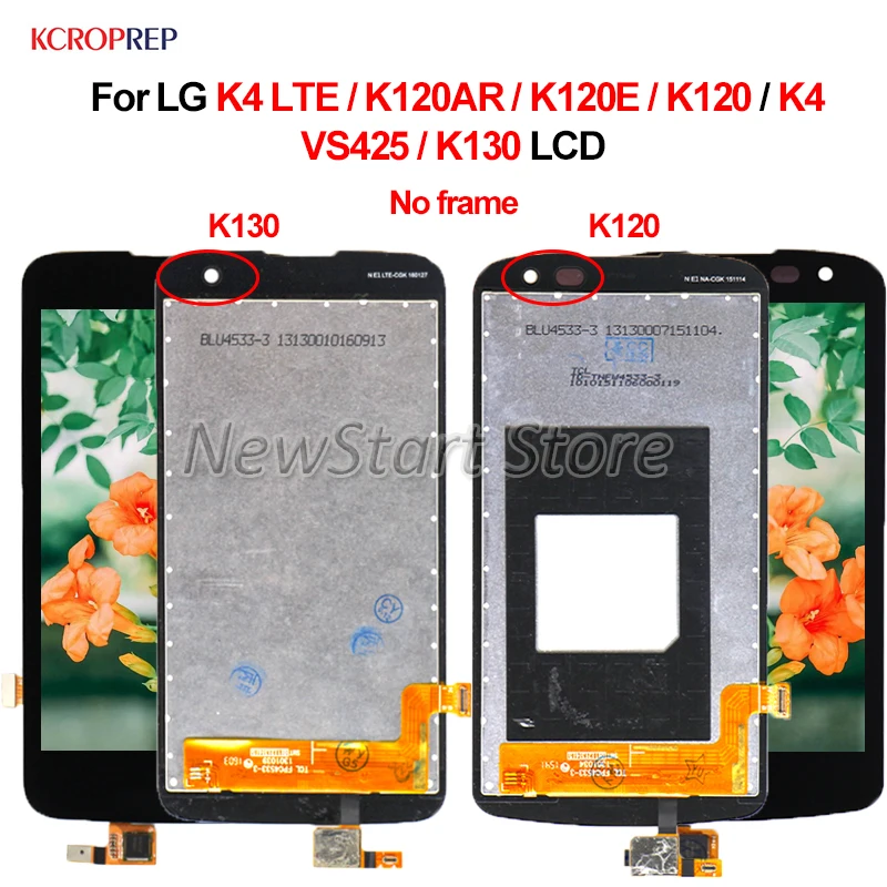 ЖК-дисплей для LG K4 LTE K120 K120AR K120E VS425 K130 кодирующий преобразователь сенсорного