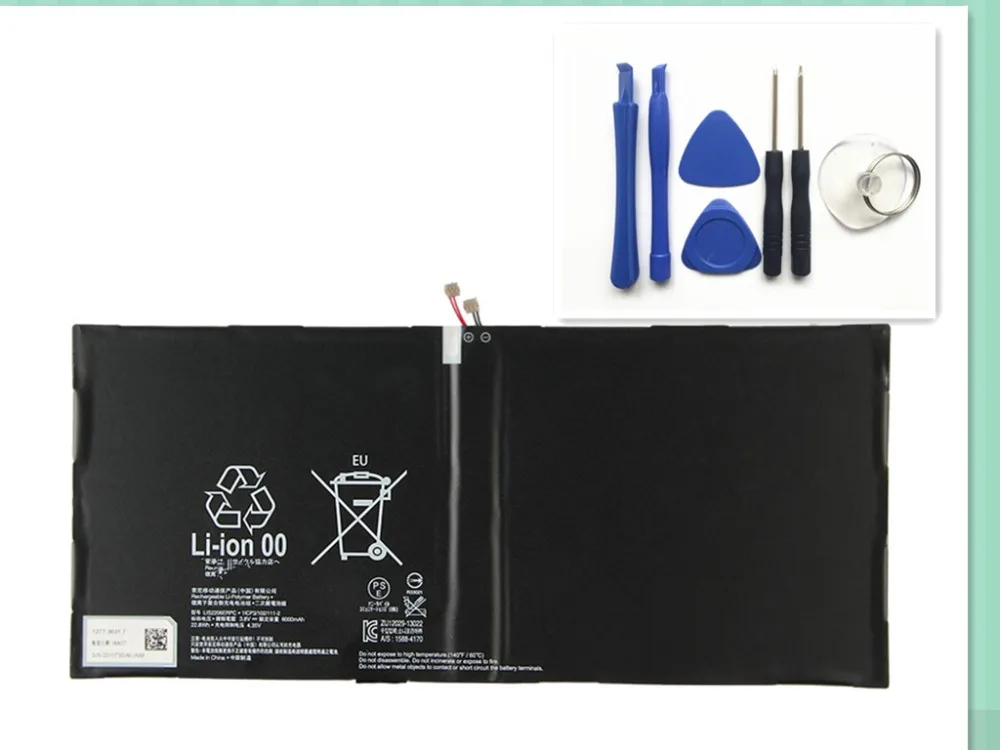 

for Sony Tablet Battery For SONY Xperia Tablet Z2 SGP541CN SGP511 SGP512 SGP521 SGP541 SGP551 Tablet LIS2206ERPC 6000mAh+tool