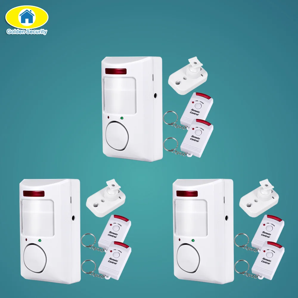 Golden Security Wireless PIR Motion Detector 105dB Infrared Anti theft