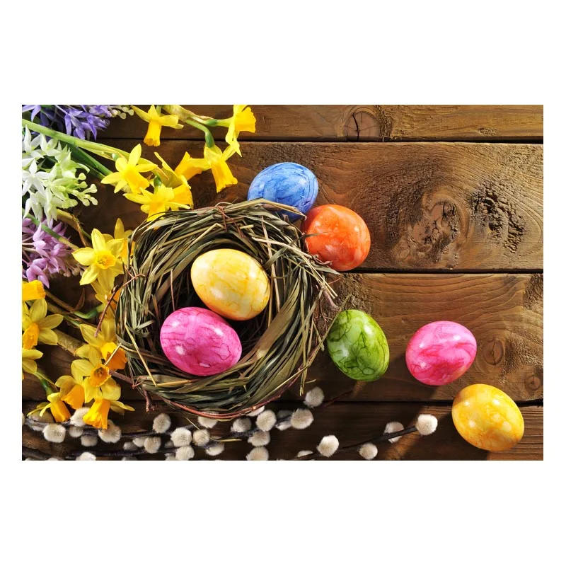 

Easter Day Vinyl Photography Backdrops Newborns Customized Computer Printed Background Easter Eggs Free shipping 7X5ft GE-183