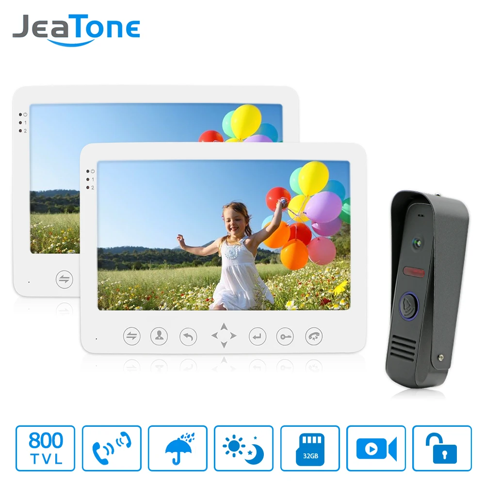 

JeaTone Homesecure 7" Video Door Phone Doorbell Intercom IR Camera Monitor Electric Strike Lock Remote Control System
