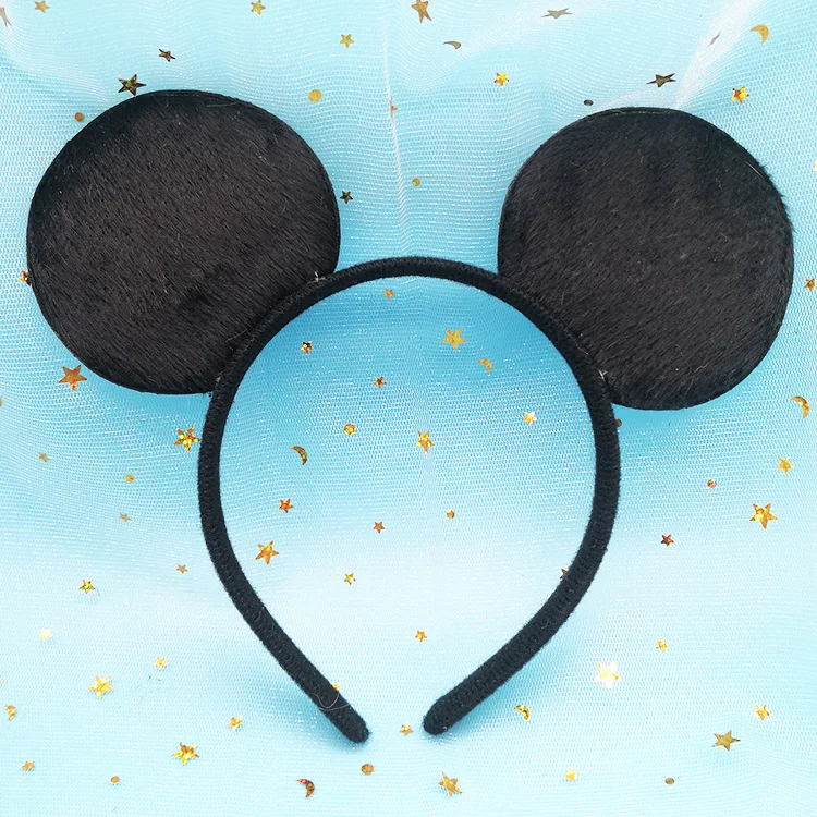 Disney головной убор Плюшевые Уши Минни Маус головы Микки для девочек повязки волос