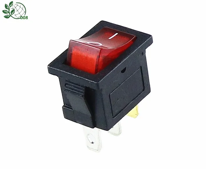 Светодиодный выключатель прямоугольный рокер 6A 250V 10A 250 V 5 шт.|on/off rocker switch|dash cardash led