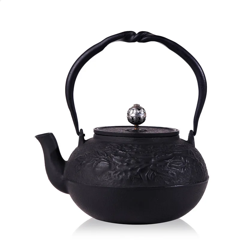 

Cast Iron Rattan Tea Pot No Coating Japanese Kung Fu Tea Set Handmade Japan Modern Kettle Pot With Filter 1200CC