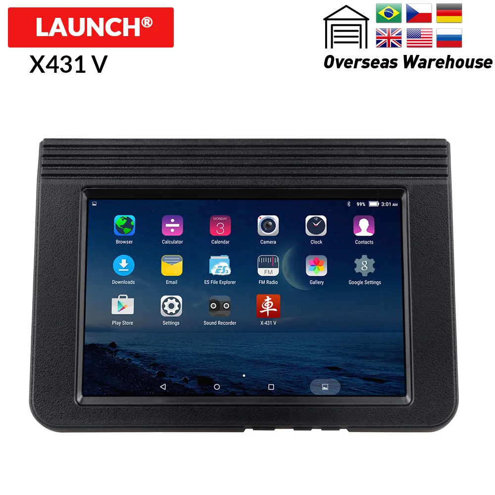 

LAUNCH X431 V 8 INCH Car diagnostic tool Support full ECU system ECU coding X-431 V/Pro auto Scanner with 2 years free update