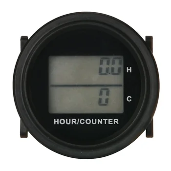 

Large LCD DC 8-48V backlight counter and hour meter for diesel generator trencher trail zero turn mower lawn mower golf cart ATV