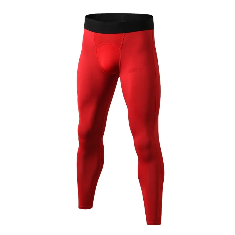 Size XS-2XL men's casual quick-drying tights riding compression sports stretch high waist pants - Цвет: R