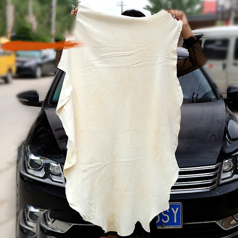 Natural Chamois Leather Car Cleaning Cloths Washing Suede Absorbent Towel DO 
