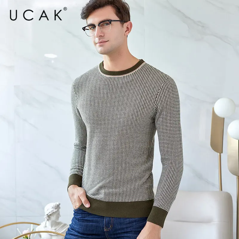 UCAK Brand Merino Wool Sweater Men Streetwear Young Fashion Sweaters O-Neck Pull Homme Autumn Winter Cashmere Pullover Men U3044 UCAK Brand Merino Wool Sweater Men Streetwear Young Fashion Sweaters O-Neck Pull Homme Autumn Winter Cashmere Pullover Men U3044