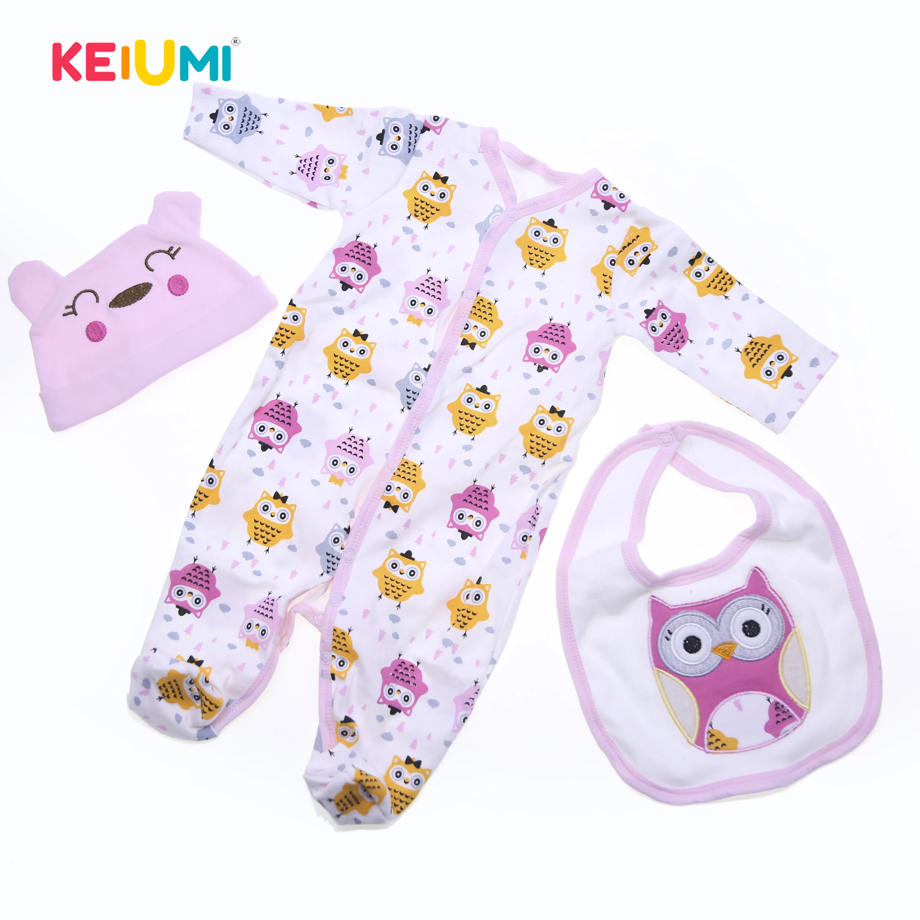 KEIUMI 3 шт. кукольная одежда для 22 23 дюйма кукла реборн аксессуары малышей