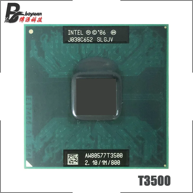 Двухъядерный процессор Intel Mobile Celeron T3500 SLGJV 2 1 ГГц двухъядерный двухпотоковый ЦПУ