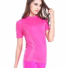 Женские быстросохнущие футболки, топы для упражнений, бега, йоги, одежда, футболка, майка для тренировок, фитнеса, занятий спортом, V102