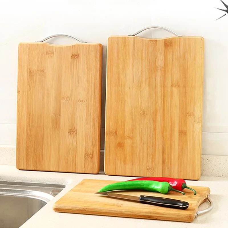 Kitchen Cutting Fruit Board Eco-Friendly Bamboo Solid Wood Large Chopping Block 