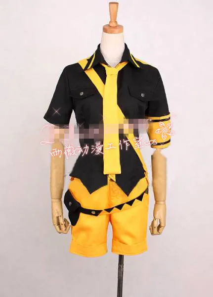 

Anime VOCALOID Cosplay Halloween Party Cartoon Cos Kagamine Ren Love war Cos Man Woman Cosplay Costume