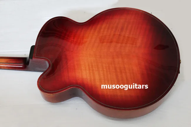 Бренд AAA-ручной работы Archtop 1" Джаз гитара с чехлом в Sunburst