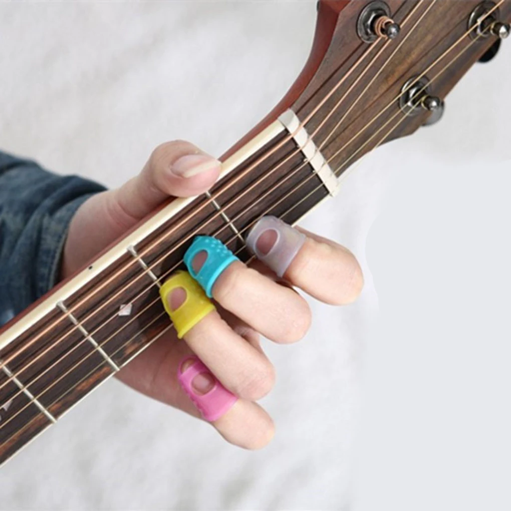 

5Pcs/Set Silicone Finger Guards Guitar Fingertip Protectors For Ukulele Guitar