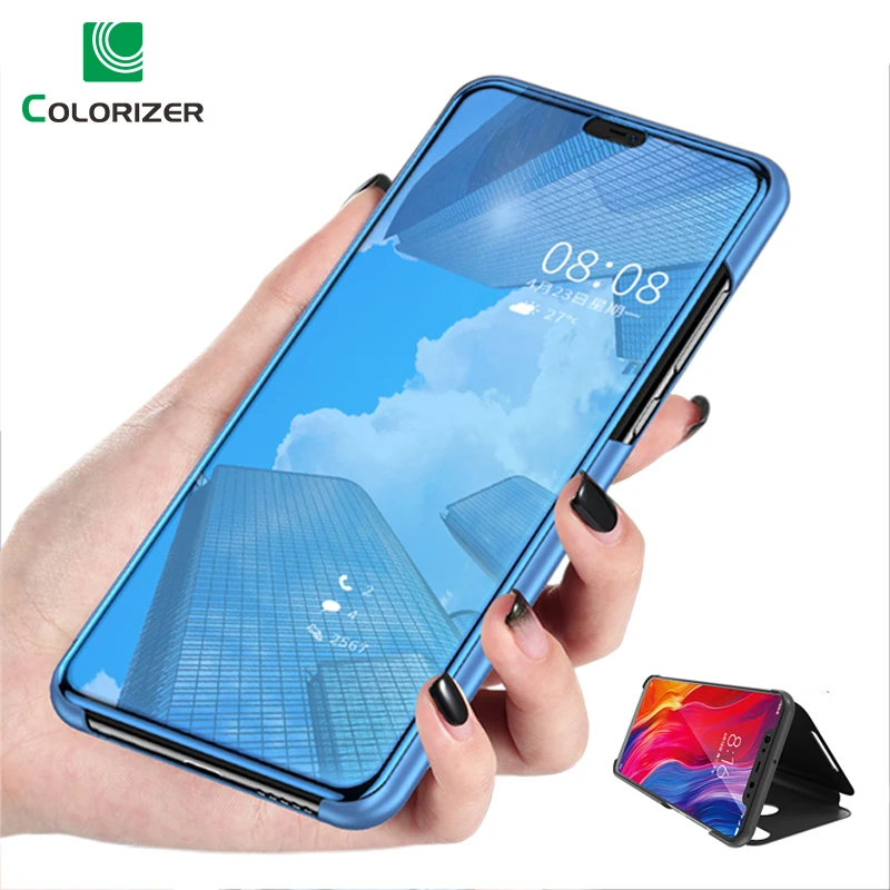 

For Redmi Note 5 6 5 Plus Note 5A 4X 4 Smart Mirror View Flip Cover Case For Xiaomi Mi A2 A1 Mix2 Mi 8 8SE 6 5C Max3 Note 3 Case