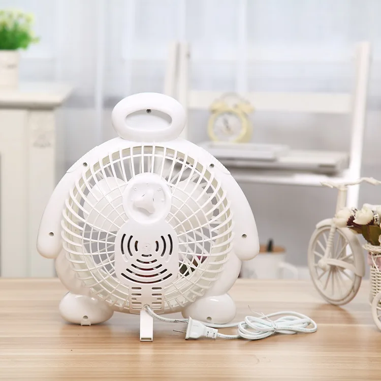220 V ventilador de escritorio mini lindo baymax forma ventilador viento natural/estándar viento velocidad ajustable del ventilador eléctrico