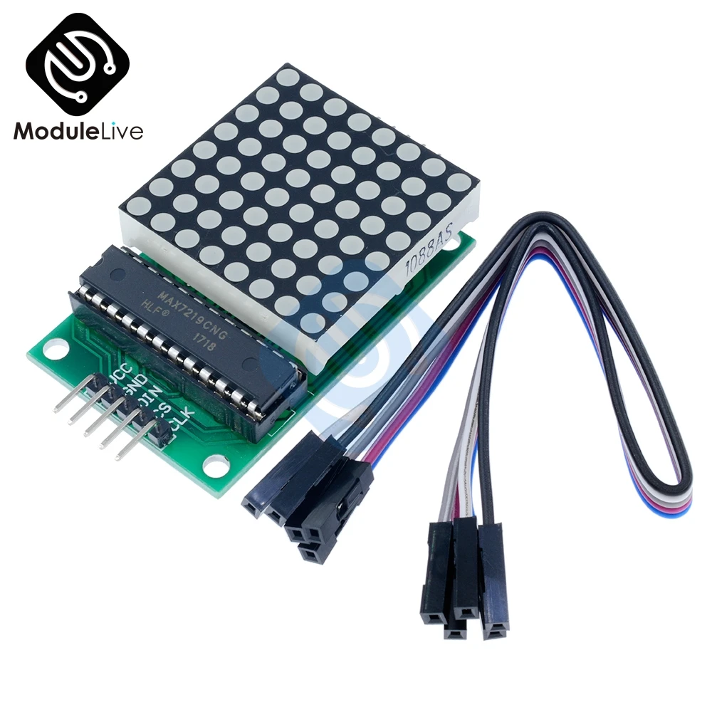 Матрица светодиодная MAX7219 модуль управления ler MCU дисплея 8*8 для Arduino интерфейса 5 В