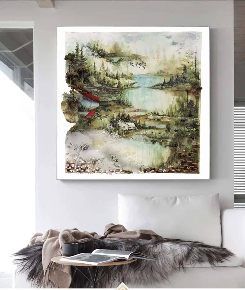 Художественный постер Bon Iver музыкальный альбом настенные картины для гостиной