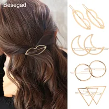 8 шт. модный металлический сплав треугольник/круг/луна/форма губ заколки для волос для женщин девочек аксессуары для волос
