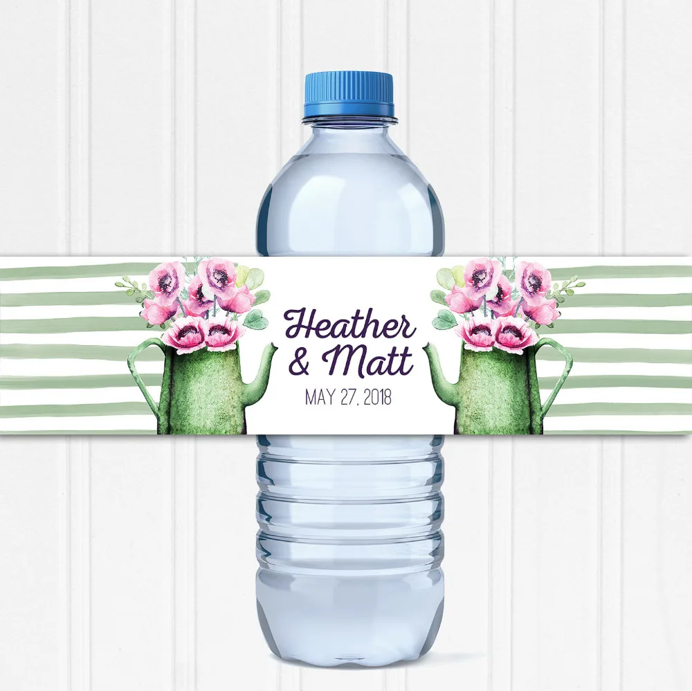 water bottle labels wedding