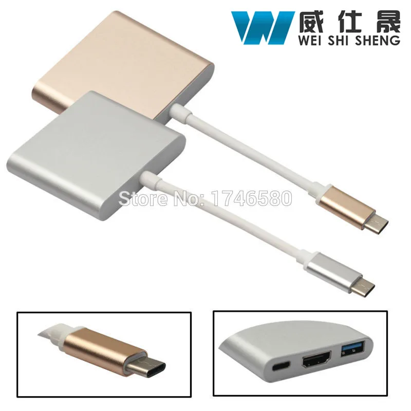 

USB Type C to HDMI with charging adapter Kayenne USB-C To HDMI HUB Aluminum High Quality Gift For Mac For Lenove For Dell #201