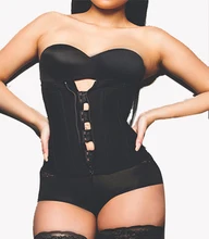 Zipper And Hooks Combo Rubber Latex Waist Trainer Sexy Waist Corsets Underbust Waist Cincher Zip And