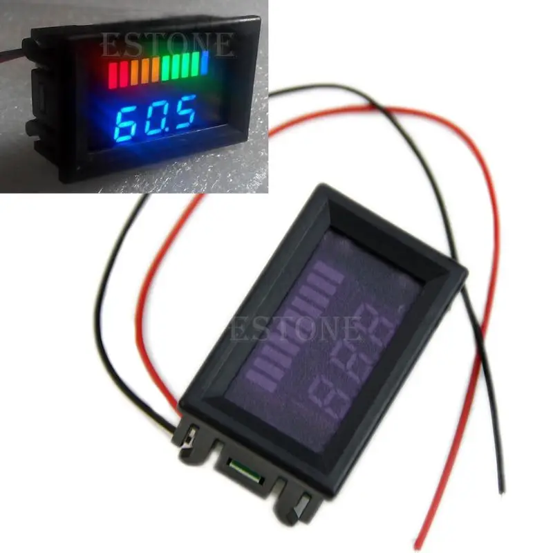 

Pretty 12v Acid lead batteries indicator Battery capacity LED Tester w/ voltmeter