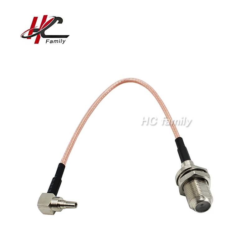 New High Temperature Straight F jack to 90 degree CRC9 TS9 plug RG316 Coax Cable 15cm 5.9in | Обустройство дома