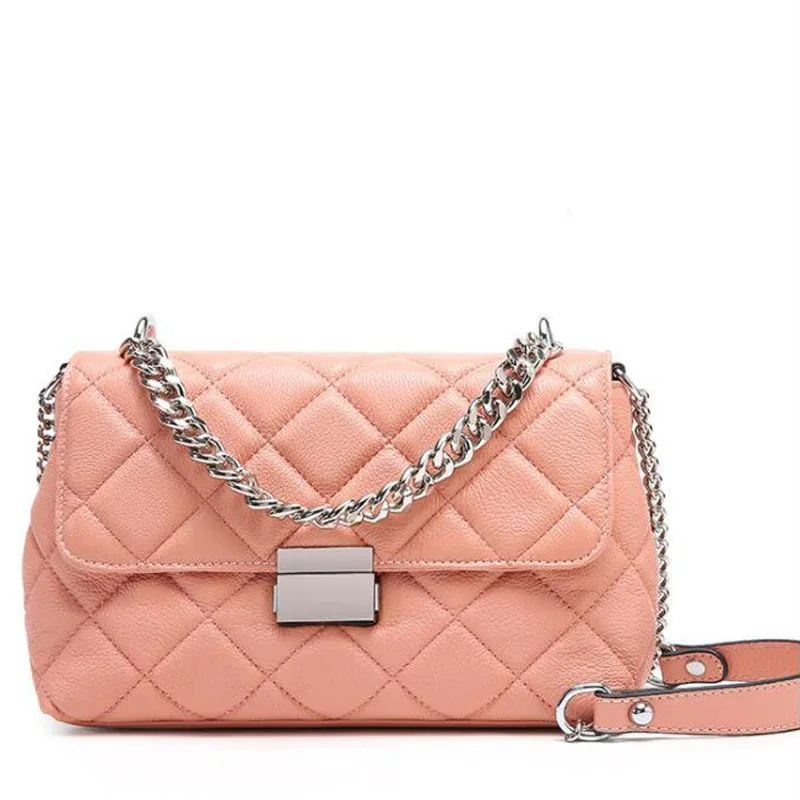 

2019 new fashion Leather handbag female Messenger bag shoulder bag diamond shape lattice chain bag mini bag