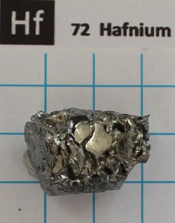 

10 gram 99.99% Hafnium metal - Element 72 sample