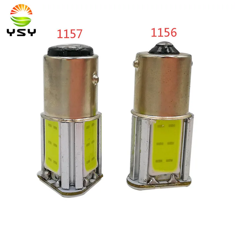 

2x White 1156 Cob Led Auto Lamp G18 Ba15s 4COB LED Turn Signal Rear Light Car Backup Bulb Lamp 12V