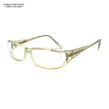 Лаборатории геометрический линзы ацетат Очки Рамки Для женщин и Для мужчин Crystal Clear Цвет Рог меньше Flex RX оптических очков чистой объектива lx-s4265