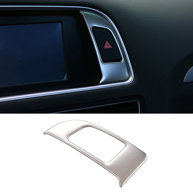

QCBXYYXH For Audi Q5 Stainless Steel Car Styling Warning Light Trim Sequins Circle Frame Cover Internal Dashboard strip Sequins