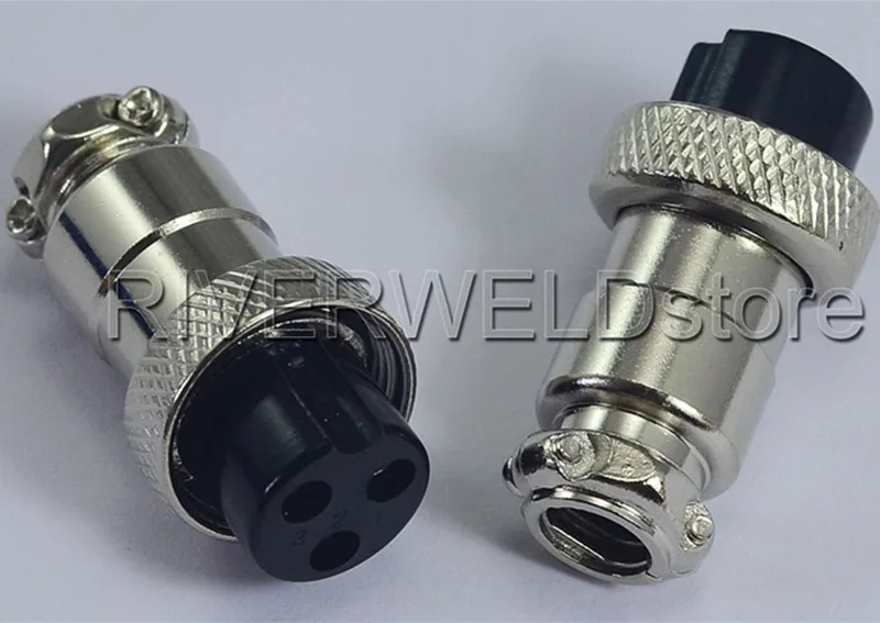 

2pcs 16-3P 3 Pins Socket Connector For Plasma Cutter TIG Torch