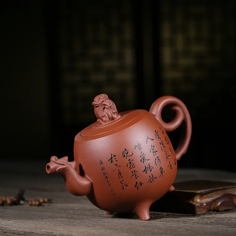 Чайный горшок Shao Liping's System Of Luck And Fortune Qi Tian темно красная эмалированная керамика