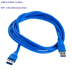 Новые 1.8 м/3 м Высокое Скорость USB 3.0 мужчина к мужскому расширения данных зарядки шнур синхронизации кабель